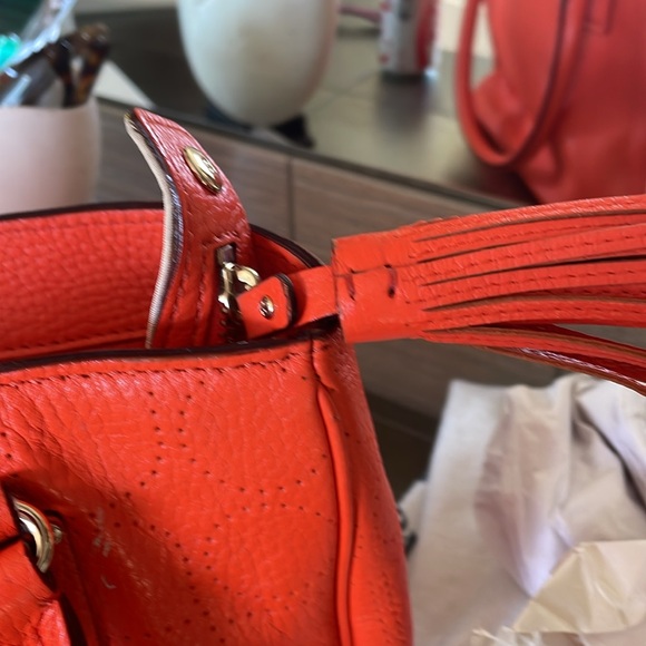 Kate Spade Orange Leather Tote Bag - Picture 8 of 9